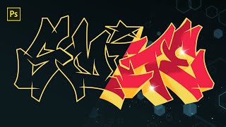 DIGITAL GRAFFITI in PHOTOSHOP 🤖IRON MAN COLORS [upl. by Aztin559]