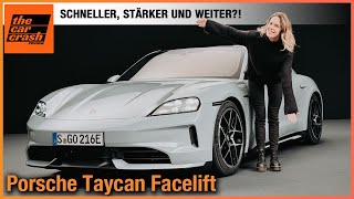 Porsche Taycan Facelift 2024 Schneller stärker und weiter Fahrbericht  Test  Review  Preis [upl. by Terra]