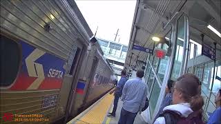 SEPTA Regional Rail Getting On At Paoli And Getting Off At Radnor Station 2024 [upl. by Avelin251]