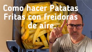 Papas sanasPatatas fritas 🍟 con freidora de airePatatas de corte sanasComo usar freidora de aire [upl. by Beasley]