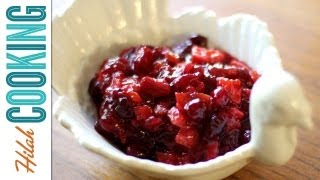 How To Make Cranberry Sauce  Hilah Cooking [upl. by Otxis]