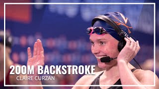 Claire Curzan Gets Winning Time in 200M Backstroke  TYR Pro Swim Series Knoxville [upl. by Cormick]