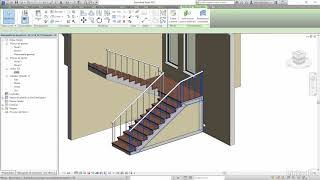 Curso Revit 2017 4163  Agregar Barandillas o Railings [upl. by Arahsak]