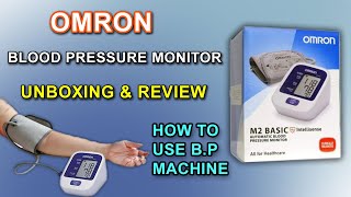 Omron M2 Basic Blood Pressure Monitor Unboxing amp Review  How To Use Blood Pressure Monitor HEM7120 [upl. by Maghutte]