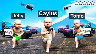 Playing as BABIES in GTA 5 RP Ft Jelly [upl. by Smallman]