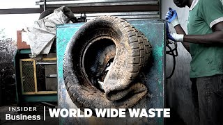 One Nigerian Entrepreneurs Solution For Millions of Old Tires  World Wide Waste  Insider Business [upl. by Eical713]