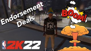 NBA 2K22  How To Get Endorsement Deals on Next Gen [upl. by Avraham]