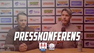 Presskonferens Timrå IK  Linköping HC [upl. by Ronacin]