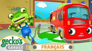 Le camion de pompiers  ｜Le Garage de Gecko｜Camions pour enfants [upl. by Aivatal819]