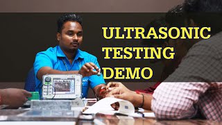 ULTRASONIC TESTING DEMO  E Learning  MEC Groups  Video Voice over Saravanan MEC education UT [upl. by Asyal]