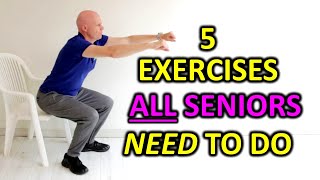 5 Essential Exercises For Seniors Over 60 [upl. by Sivraj]