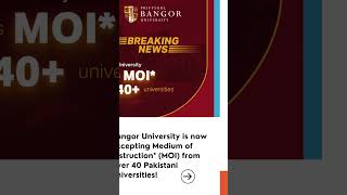 Study in the UK at Bangor University without IELTS I Medium of Instruction I Pakistani Universities [upl. by Annaoy]