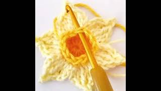 Flor de Narcisopaso a pasoforyou crochet [upl. by Schonfield]