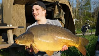 Karpervissen op een kanaal met TwincarpNL amp DWFishingTeam  eerste 30 ponder van 2021 [upl. by Aihsoem61]