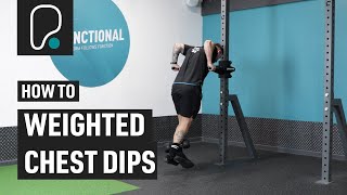 How To Do Weighted Chest Dips [upl. by Gurolinick]