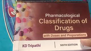 Review of Book Pharmacological classification of drugs with Dose and Preparation KDTripathi [upl. by Ramses300]