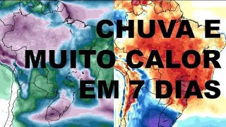 PREVISÃO SEMANAL  CHUVA FORTE CONTÍNUA NO NORDESTE E CENTROOESTE  CALOR NO PAÍS  ATÉ 15JAN [upl. by Atalanta91]