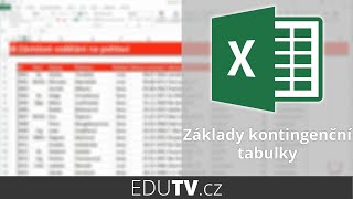 Základy kontingenční tabulky  EduTV [upl. by Noneek]