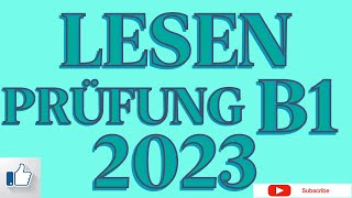 GAST B1 Lesen  DTZ Lesen  2023 PRÜFUNG [upl. by Polloch]