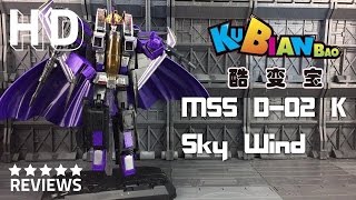 Kubianbao KBB Master Scale Series MSSD02 K Sky Wind KO Transformers Masterpiece Skywarp [upl. by Afihtan320]