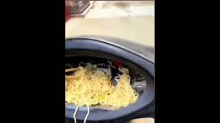 eating ramen out of a moped japan ramen noodles china [upl. by Ahsiri246]