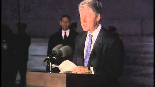 Pres Clintons Remarks on Kyoto Protocol on Climate Change 1997 [upl. by Aynodal]