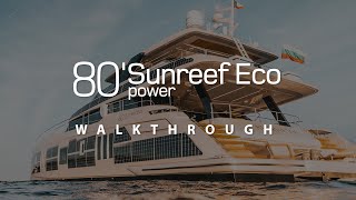 The awardwinning electric catamaran 80 Sunreef Power Eco Athena Too walkthrough [upl. by Ahnavas]