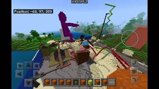 Draining part of the ocean in my Minecraft roller coaster wold [upl. by Ise331]