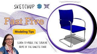 Sketchup Fast Five Tutorial  Model tubular chair arms w Fredo Spline amp Pipe Along Path extensions [upl. by Ydak989]