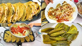 🌮 TACOS DE JALAPEÑO QUESADILLAS DE CHILES RELLENOS TE ENCANTARA ESTA DE RECHUPETE🌶️ CHILES RELLENOS [upl. by Epotimet]