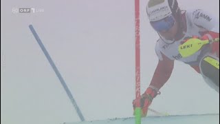 Manuel Feller Adelboden Slalom 1Platz 2024 ORF [upl. by Vaules]