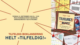 Tilfeldig boklansering Helt quotTilfeldigquot [upl. by Hochman]