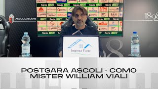 Mister William Viali  Postgara AscoliComo  Ascoli Calcio [upl. by Aizahs]