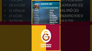 İşte Galatasarayın UEFA Avrupa Ligi Fikstürü galatasaray cimbom galatasaraysk [upl. by Firehs]