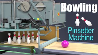 How does a Bowling Pinsetter Machine work Brunswick GSX [upl. by Basir]