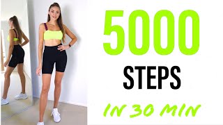 🔥5000 Steps in 30 Min 🔥 Fast Walking Cardio Workout  YanaFit Fun 5000 Steps At Home [upl. by Colp]