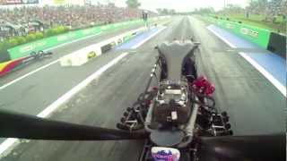 ANDRA Drag Racing  Larry Dixons tyre throwing 360 spin Top Fuel pass [upl. by Eladnyl]