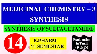 SYNTHESIS OF SULFACETAMIDE  MEDICINAL CHEMISTRY  3  B PHARM 6 SEMESTER [upl. by Rosana]