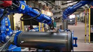 ✅Procesos de SOLDADURA de BOILERS utilizando ROBOTS INDUSTRIALES yaskawa  INNOVATECH [upl. by Melicent]