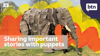 WOMAdelaides Elephant Puppets by Handspring  Behind the News [upl. by Annim]