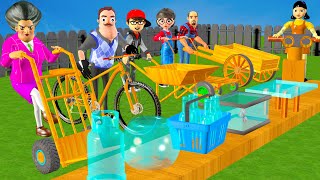 Scary Teacher 3D vs Squid Game Challenge Transporting Glass by Trolley 5 Time Miss T vs 5 neighbor [upl. by Goles697]