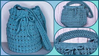 👜BOLSO con Base REDONDA en Crochet  5 pasó a paso 💯fácil 👌 [upl. by Adnolahs]