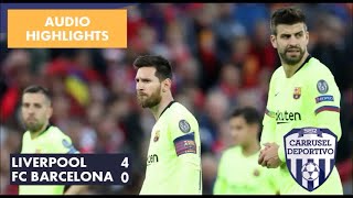 LIVERPOOL 4  0 FC BARCELONA los goles de la pesadilla culé en Anfield [upl. by Neltiak]