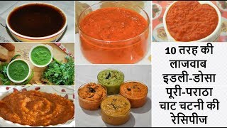 10 लाजवाब चाट चटनी रेसिपीज  10 Amazing Chutney Recipe Easy  Food Connection Hindi [upl. by Marlea156]