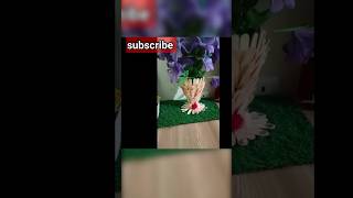 Icecream stick flower pot diy craftsatisfyingjournal articecreamstickcraftideas shortsvideo [upl. by Analem]