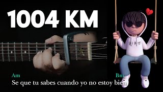 Junior H  1004 KM  Tutorial GUITARRA Acústica  Letra y Acordes  GuitarEP [upl. by Baryram]