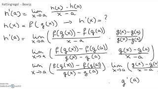 Differentiëren Bewijs kettingregel [upl. by Trik]