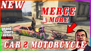 🔥NEW MERGE GTA 5 ONLINE CAR 2 MOTORCYCLE AND MORE MERGE GLITCH WORKAROUND [upl. by Clover736]