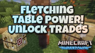 Minecraft Level Up Your Trades with a Fletching Table Bows Crossbows amp More minecraft [upl. by Aneris586]