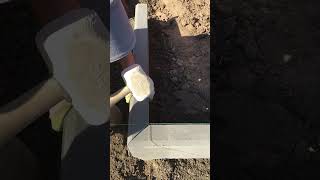 🔨 Installation of sidewalk curb at 45° construction pavers work paverwalkway pavers [upl. by Onaled819]